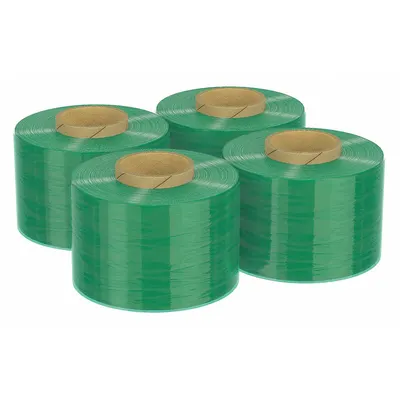GOODWRAPPERS Handle with Brake Stretch Wrap, 3 in x 1000 ft, Light Green, 4 Pack