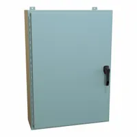 HAMMOND Enclosure: Steel, 42 in x 30 in x 10 in, NEMA 12/13/3R/4, Solid Cover, Hinged (MPN HW423010GYHK)