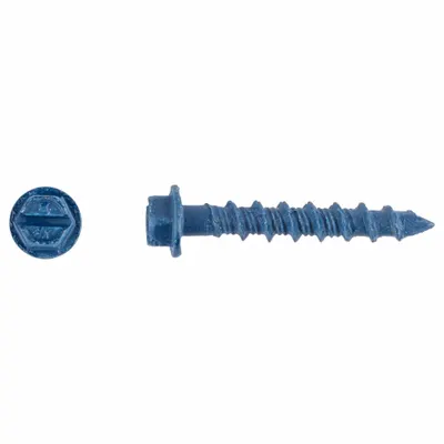 TAPCON Hex-Head Screw Anchors, 3/16 in Dia, Steel, 100 PK