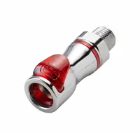 Quick Connection Coupling: Straight, 1/4 in Pipe Size, Warm Red, Quick Disconnect/Threaded, Brass (MPN LQ4D10004RED)