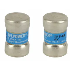 Fast-acting cylindrical fuse rated 60 A and 170 V DC. Provides overcurrent protection in DC power circuits for telecom and similar applications.