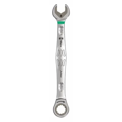 WERA 1/2 in SAE Spline Ratcheting Combination Wrench, 6 7/8 in Overall Length - SAE Spline Ratcheting Combination Wrenches