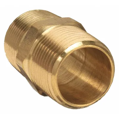 OEM Brass Straight Pipe Connector, 3/4 in x 3/4 in, Class 150, 5-Pack - Low-Pressure Threaded Pipe Fittings
