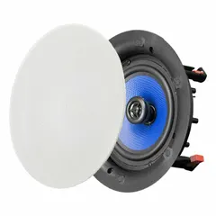 The SPECO TECHNOLOGIES SPG6MT is a powered, 1-way ceiling-mount speaker for indoor use. It has an 8 ohm impedance and a 9 1/4 inch overall width. Suitable for flush-mount installations in drop ceilings for commercial paging, background music, and public address systems.