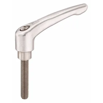 KIPP Corrosion-Resistant Teardrop-Style Adjustable Handle with - Corrosion-Resistant Teardrop-Style Adjustable Handles with Threaded Stud
