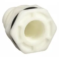 HAYWARD Bulkhead Tank Fitting: Polypropylene Body, 1 in Female NPT Threaded Inside, EPDM Gasket (MPN BFAS3010TES)