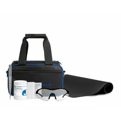 This 6-piece kit includes FTW-5 fiber optic tweezers for handling delicate wires, cables, and small components without damage, and a pack of 5 FW-5 fiber wet wipes for cleaning. Suitable for fiber optic cable repair and maintenance tasks in telecom and data center environments.