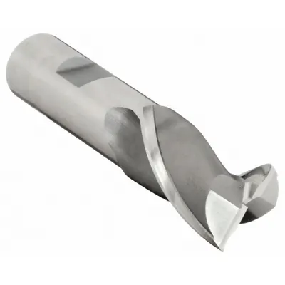 OSG Square End Mill: High Speed Steel, 2 Flute, 19/32" Mill Dia, 1-1/8" LOC - General Purpose High-Speed Steel Square End Mills