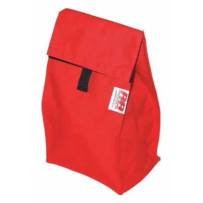 R&B FABRICATIONS Tote Bag: Nylon, Red, 750 cu in Interior Volume, 6 in Lg, 9 in Wd - Air Mask & Canister Bags