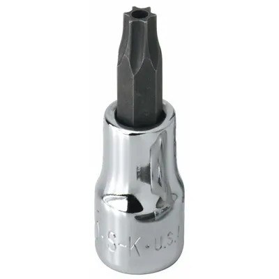 SK PROFESSIONAL TOOLS Socket Bit: 3/8 in Drive Size, Security Torx Tip, T55 Tip Size - Security Torx Bit Sockets