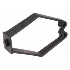 Plastic cable claw D-rings for routing and securing cables in electrical enclosures and control panels. Black color, 2.99 in width, supplied in a 10-pack. Helps organize wiring and improve airflow.