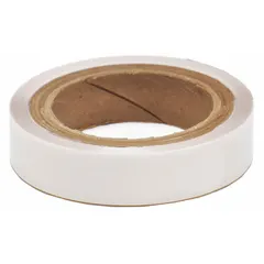 Solid, clear polyester tape, 1 1/8 in x 100 ft, 3 mil thickness. Applied over printed floor markings to protect legends from abrasion, chemicals, and foot traffic in industrial facilities, warehouses, and manufacturing plants.