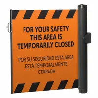 MODUS Mounted Barrier: Fixed Mount, 11 1/2 ft Belt Lg, Restricted Access Messaging, Orange (MPN ZP+MPP-O-FML)