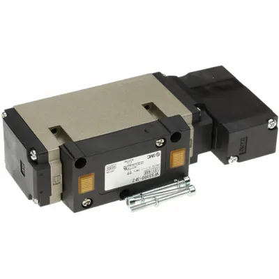 SMC Solenoid Air Control Valve: Five-Way / Two-Position, VFS3000, 110V AC, Non-Locking - SMC VFS Series Directional Control Valves