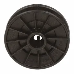 Genuine OEM motor pulley for Whirlpool washing machines and dryers. Transfers drive from the motor to the drum, ensuring proper belt tension and smooth rotation during wash and spin cycles.