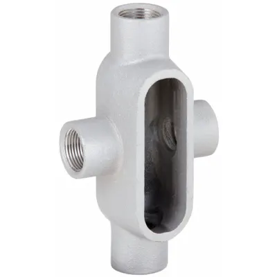 HUBBELL KILLARK Conduit Outlet Body: Aluminum, 3/4 in Trade Size, X Body, 7 cu in Body Capacity - X - Cross Type