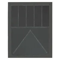Black rubber mud flaps for rear vehicle location, sold as a pair. Each flap measures 30 inches in height, 24 inches in width, and 1/2 inch in thickness. Used on heavy-duty trucks and trailers to reduce road spray and debris thrown from tires