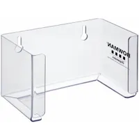 BOWMAN DISPENSERS Face Mask Dispenser: PETG Plastic, Clear, 4 3/8 in H x 7 3/4 in W x 4 1/4 in D (MPN FP-038)