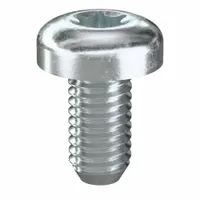 Machine Screw: #10-32 Thread Size, 3/8 in Lg, Steel, Zinc-Plated, Pan, Torx®/Star, 100 PK (MPN 480900)