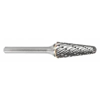 SGS PRO Steel-Cut Ball-Nosed Cone Bur SL-4, 1/2" x 1-1/8" Head, 1/4" Shank - Steel-Cut Ball-Nosed Cone Burs