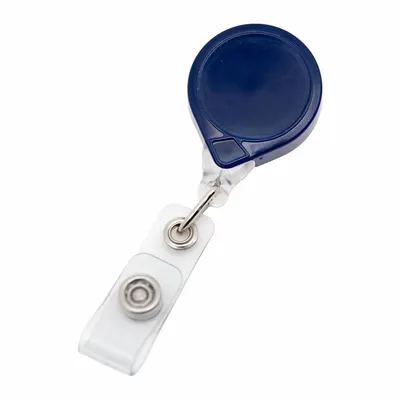 KEY-BAK Badge Holder: Clip, Horizontal/Vertical, 3 in Overall Ht, 1 1/2 in Overall Wd - Retractable Tethers for Badges