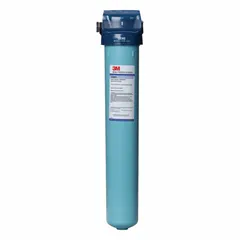 Solid water filter cartridge with polyphosphate media for sediment reduction and scale control. Rated at 5 micron, flow rate 8.01 gpm, overall height 9 3/4 inches. Suitable for point-of-entry filtration in commercial and industrial water systems.