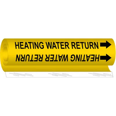 BRADY Heating Water Return Wrap-Around Pipe Marker 5702-II - Heating Water Return Wrap-Around Pipe Markers