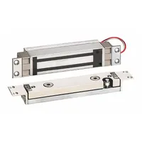 This SDC single-door magnetic lock is constructed of aluminum and features an instantaneous release delay. It measures 8 inches in length, 1 5/8 inches in width, and 1 1/2 inches in height. Typical applications include securing single doors in access-control systems where immediate egress is required