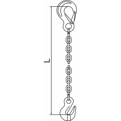 PEWAG Grade-120 Single-Leg Chain Sling - Grade-120 Single-Leg Chain Slings