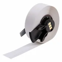 Continuous Label Stock: 1/2 in, 1/2 in x 30 ft, Vinyl, White (MPN M6C-500-498)