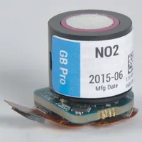 Replacement sensor for Industrial Scientific GasBadge Pro monitors. Detects nitrogen dioxide (NO2) with a measurement range of 0 to 150 ppm. Used in industrial safety applications to monitor toxic gas levels in confined spaces, chemical plants, and refineries