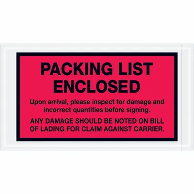 OEM APPROVED VENDOR Packing List Envelope - Printed Packing List Envelopes