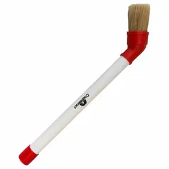 This plastic brush is used to apply tire mounting compound during wheel installation. The 13-inch overall length allows access to tire beads and rims, reducing friction and preventing damage. Suitable for use in automotive service shops and tire centers.