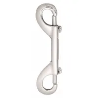 Zinc slide bolt spring snap with a 7/16 in opening size. Slide bolt closure for quick attachment. Not for lifting. Suitable for securing chains, ropes, or straps in industrial, agricultural, or rigging applications