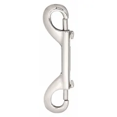 Zinc slide bolt spring snap with a 7/16 in opening size. Slide bolt closure for quick attachment. Not for lifting. Suitable for securing chains, ropes, or straps in industrial, agricultural, or rigging applications.