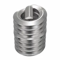 Screw-locking tangless helical insert for repairing or reinforcing threads in metal substrates. #6-32 coarse thread, right-hand, made from 18-8 stainless steel with dry film lubricant finish. Tensile strength 200,000 to 250,000 psi. Requires #6-32 STI tap. Pack of 100