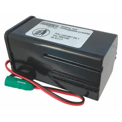 Lithium LPTS battery-type power converter providing 5.5V DC output. Includes mounting hardware for installation. Compatible with HyTronic® Series sensor faucets. Used in commercial restrooms and healthcare facilities for low-voltage power to touchless faucets.