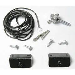 ESD grounding kit constructed from steel and plastic. Designed to dissipate static electricity from personnel or equipment in industrial environments where electrostatic discharge protection is required.