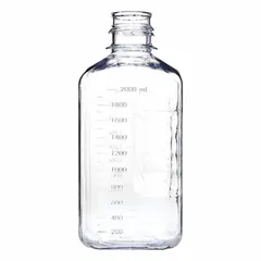 PETG Lab Media Bottle, 67.63 fl oz, Colorless, Graduated
