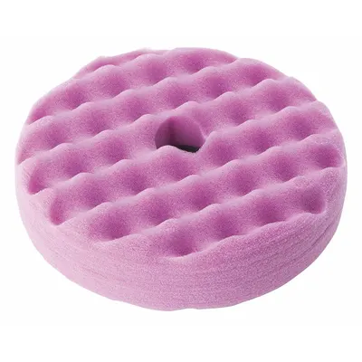 3M Finishing Pad: Pad, Unthreaded Center Hole, Foam, 6 in Outside Dia, Purple - Vehicle Finishing Pads