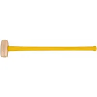 Soft-Face Sledge Hammer: Brass, Fiberglass Handle, 12 lb Head Wt, 6 in Dia, 32 in Overall Lg, Brass (MPN AM12BRFG)