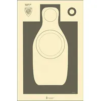 White paper silhouette target measuring 35 inches high by 23 inches wide. Supplied in a 100-pack for range training and qualification exercises. Suitable for law enforcement and military marksmanship drills