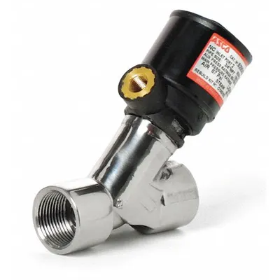 ASCO Angle Body Piston Valve: 2-Way, Normally Closed, 3/8 in Pipe Size - 2-Way/2-Position, Normally Closed Air-Operated Valves