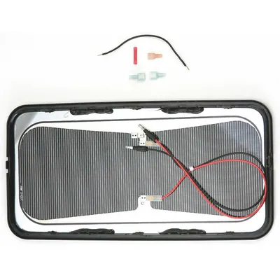 VELVAC Replacement Glass With Heater: For Rectangular Mirror Shape, Flat, For 16 in Mirror Ht - Vehicle Mirror Accessories