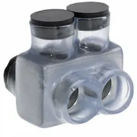 POLARIS Multitap Connector: 2 Port, Double-Sided Entry, 4 AWG – 500 kcmil Wire Size, Clear (MPN IT-500CB)
