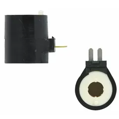 OEM replacement coil for Whirlpool washing machines and dryers. Used to control the heating cycle in the drying process. Consult the original equipment for exact electrical ratings and dimensions.