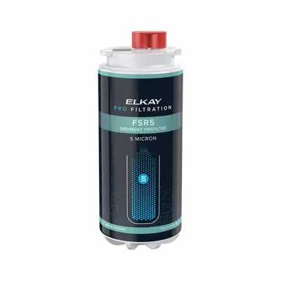 ELKAY Quick-Connect Water Filter: 1.5 gpm, 7 7/8 in Overall Ht, 3 1/8 in Overall Dia - Quick-Connect Filters for Appliance Water Pre-Filter Systems