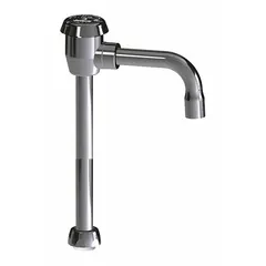This single-bend gooseneck spout is constructed of brass with a polished chrome finish. It features a swivel spout style and includes mounting hardware. The spout has a flow rate of 1.5 gpm. Suitable for use in commercial kitchens, laboratories, and industrial wash stations.