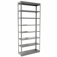 HALLOWELL Metal Shelving: Standalone, Heavy-Duty, 36 in x 12 in, 84 in Overall Ht, 8 Shelves (MPN DT5513-12HG)