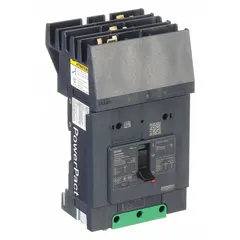 3-pole molded case circuit breaker rated 60 A at 525V AC with a maximum interrupting rating of 100kA at 240V AC. Features fixed instantaneous trip, ABC phase connection, and I-Line ON End terminal connection. Suitable for overload and short-circuit protection in industrial power distribution systems.